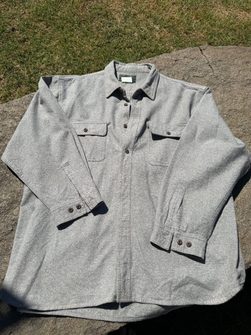 Field & Stream 1871 Heavy Flannel Shirt Jacket Gray XXL